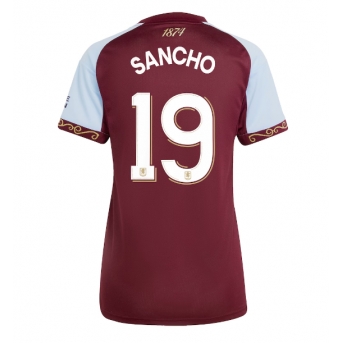 Billige Fotballdrakt Aston Villa Jadon Sancho #19 Replika Hjemmedrakt Dame 2025-26 Kortermet